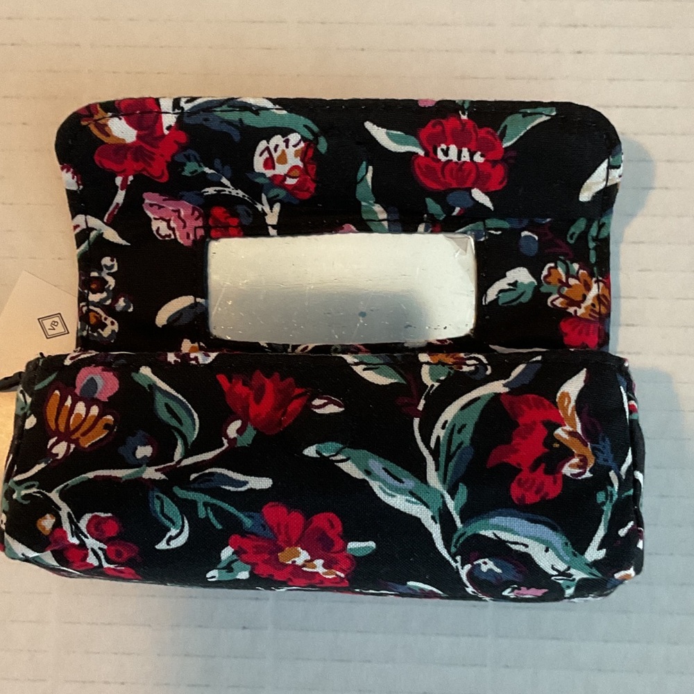 Vera Bradley Kiss Me Twice Lipstick Case Vivaces noir - Picture 2 of 2
